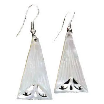 Mother-of-pearl triangle earrings