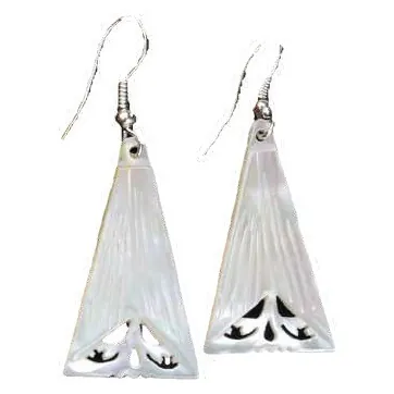 Mother-of-pearl triangle earrings