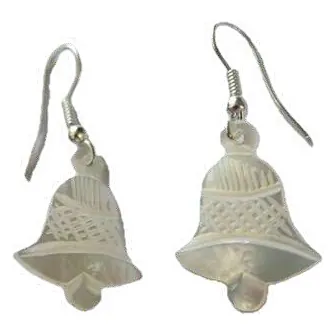 Mother-of-pearl bell earrings
