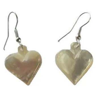 Mother-of-pearl heart earrings