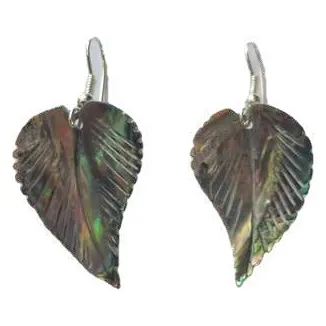 Shell leaf earrings