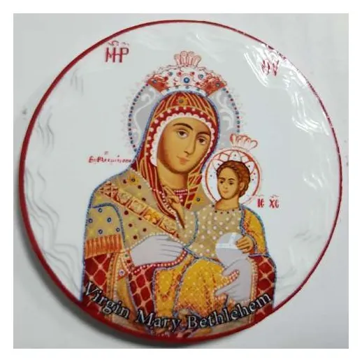 Mary and Child round magnet