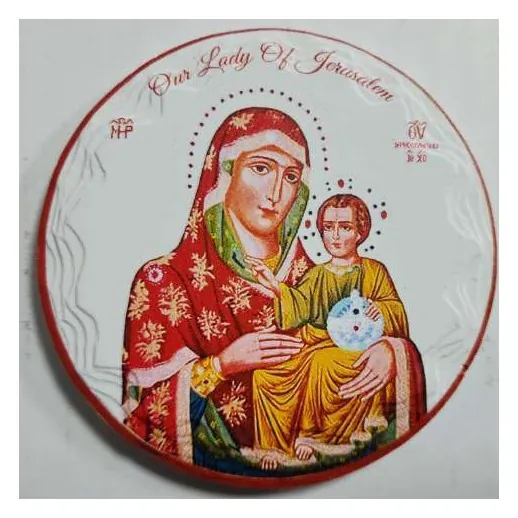 Mary and Child round magnet