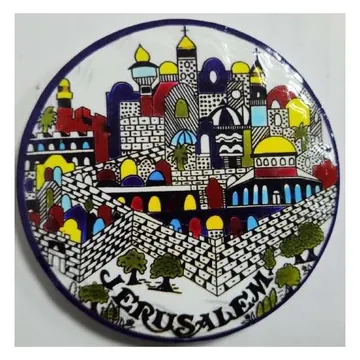 Jerusalem round magnet