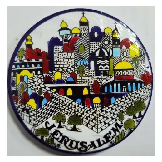 Jerusalem round magnet