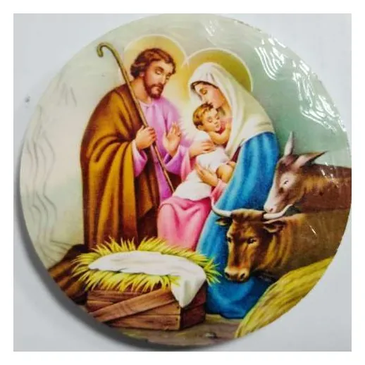 Nativity round magnet