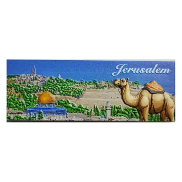 Jerusalem 3D magnet with camel